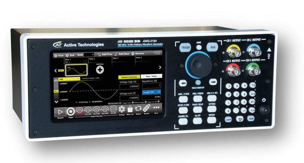 Active Technologies - Arbiträrgenerator AWG2104-2M, 16 Bit, 100 MHz, 4-Kanal Active Technologies - Arbiträrgenerator AWG2104-2M, 16 Bit, 100 MHz, 4-Kanal