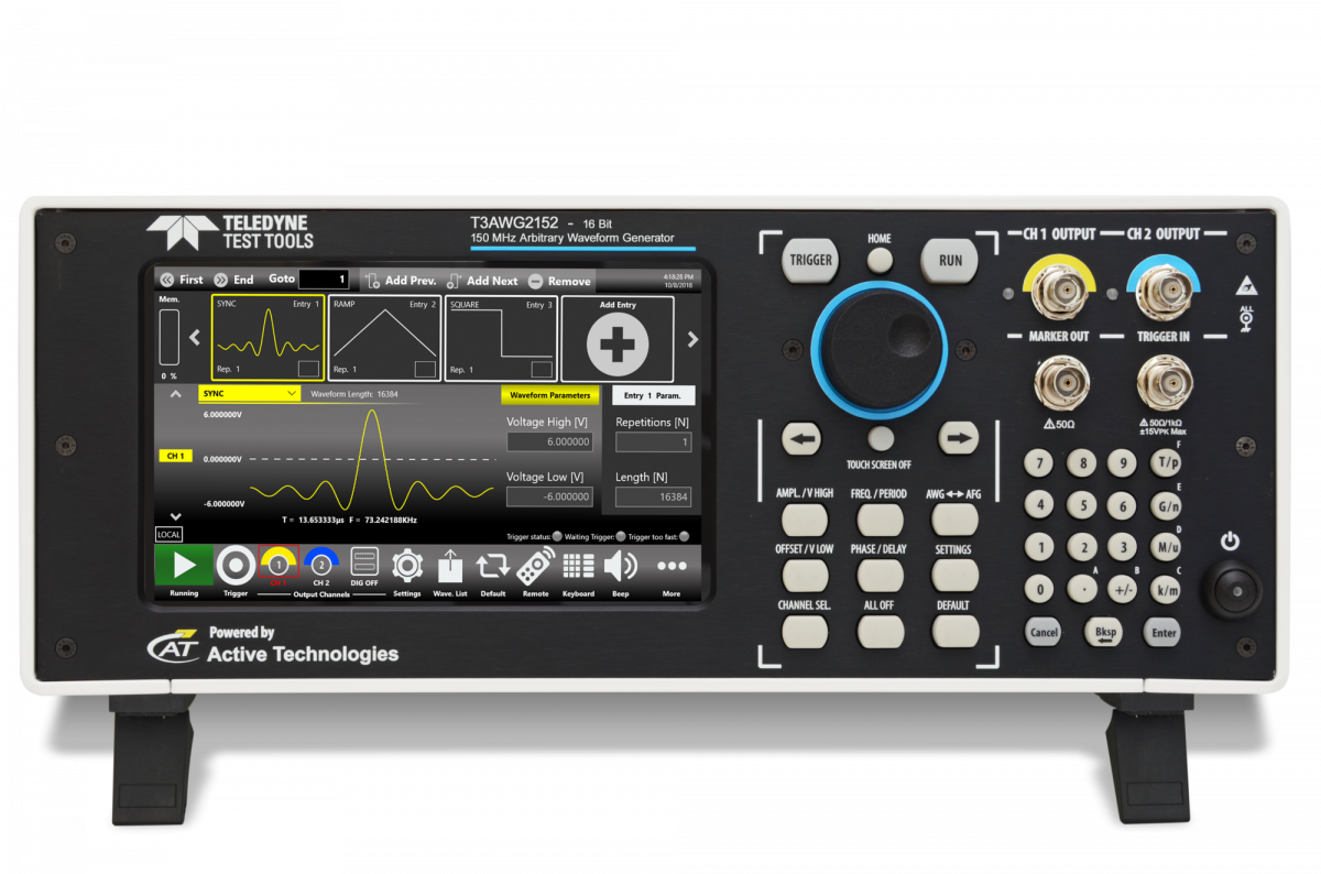 Teledyne Test Tools - Arbiträrgenerator T3AWG2152, 16 Bit, 150 MHz, 2-Kanal Teledyne Test Tools - Arbiträrgenerator T3AWG2152, 16 Bit, 150 MHz, 2-Kanal