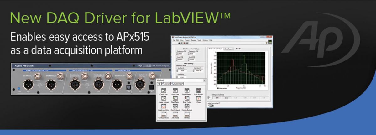 LabView™ - DAQ-Treiber für Audio Precision APx515 LabView™ - DAQ-Treiber für Audio Precision APx515