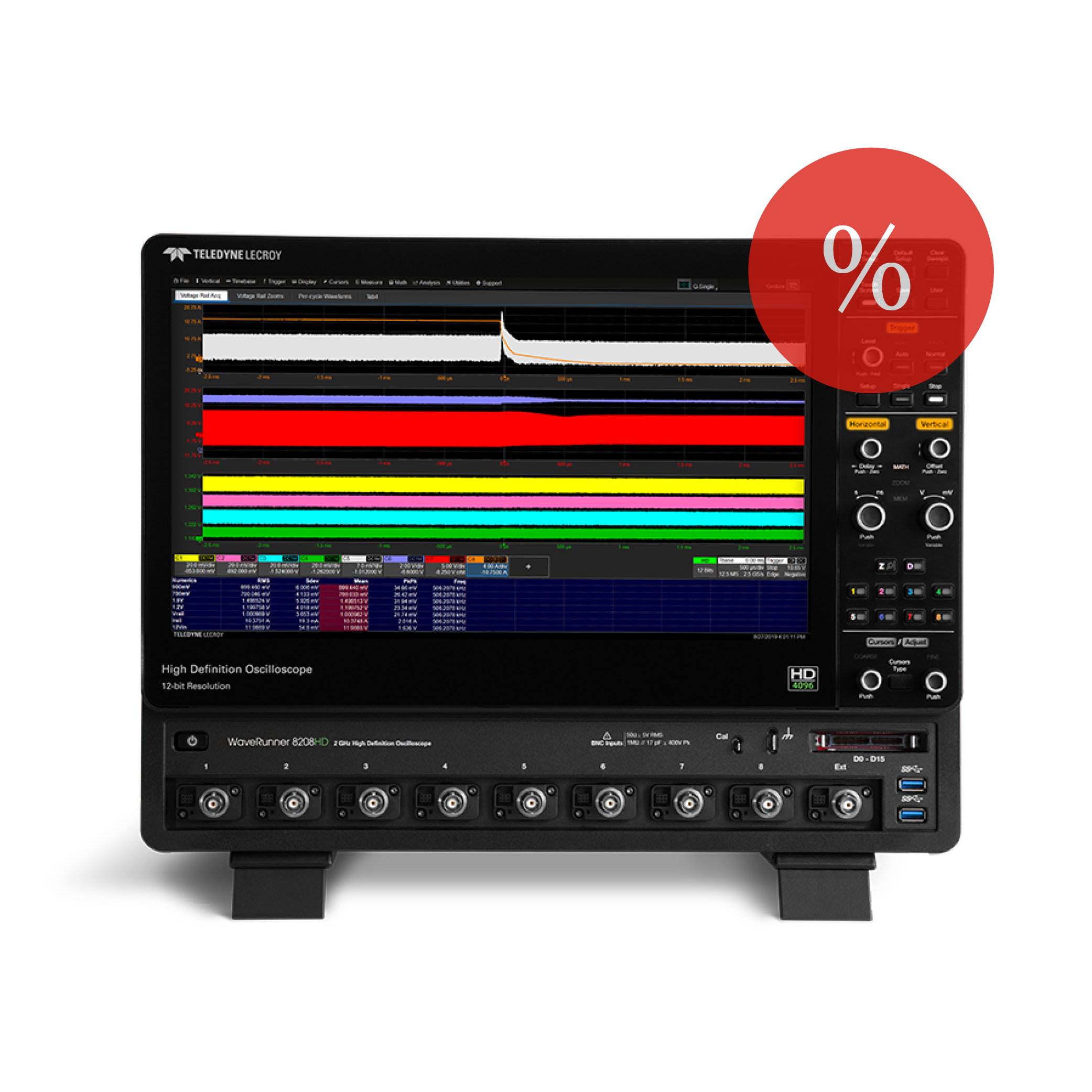 Teledyne LeCroy WaveRunner 8108HD - 1 GHz, 8 Kanal - AKTION Teledyne LeCroy WaveRunner 8108HD - 1 GHz, 8 Kanal - AKTION