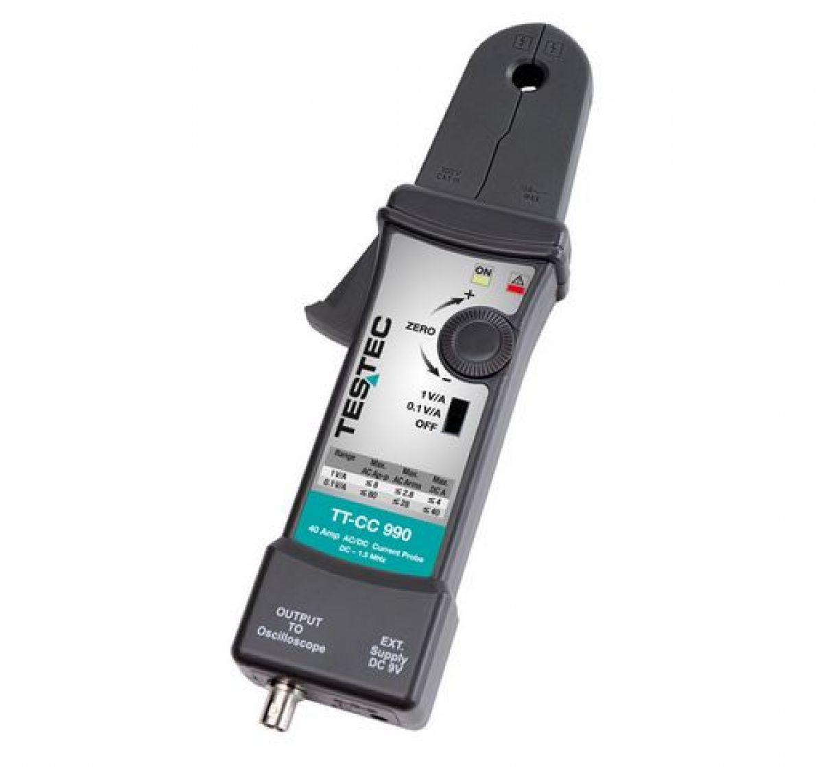 Testec Oszilloskop-Stromzange TT-CC 990, 10mA-40A, 1,5 MHz DC Testec Oszilloskop-Stromzange TT-CC 990, 10mA-40A, 1,5 MHz DC