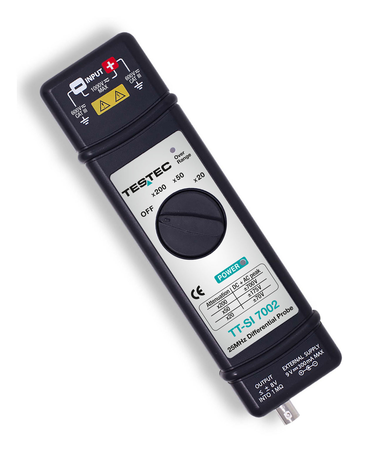Testec Differenz-Tastkopf TT-SI 7002, ±700 V, 25 MHz Testec Differenz-Tastkopf TT-SI 7002, ±700 V, 25 MHz